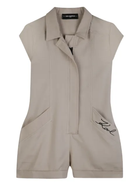 Karl Lagerfeld Kids collared playsuit