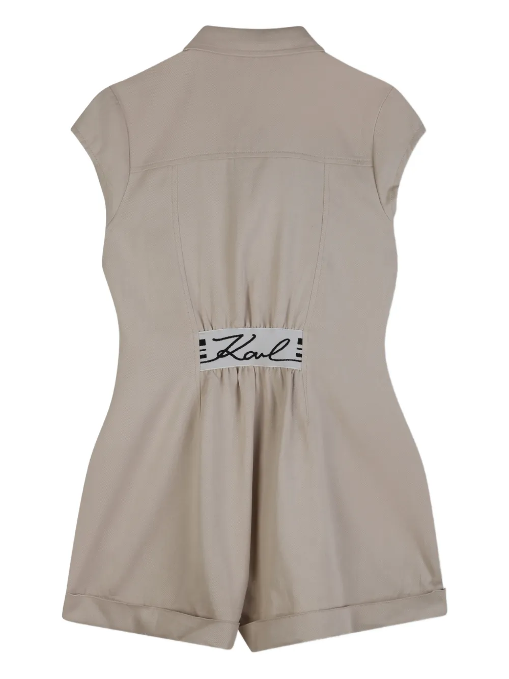  Karl Lagerfeld Kids Collared Playsuit - Neutrals 