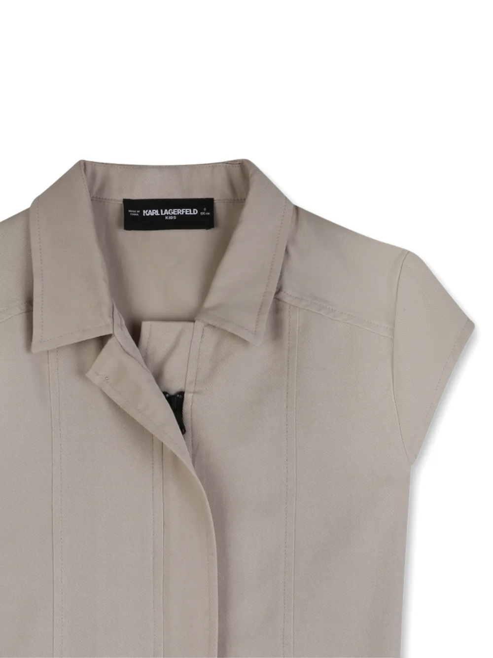  Karl Lagerfeld Kids Collared Playsuit - Neutrals 