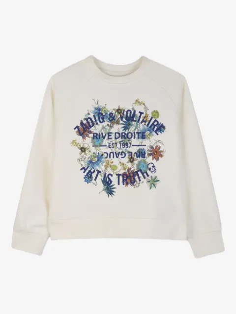 Zadig & Voltaire Kids sudadera con estampado floral