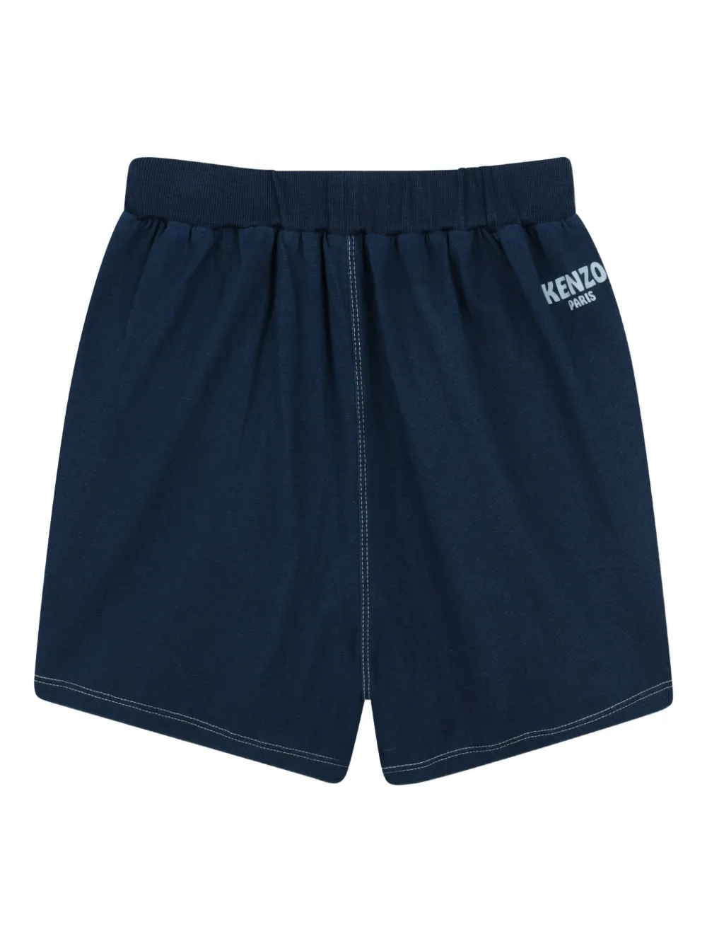  Kenzo Kids Side-pockets Topstitched Casual Shorts - Blue 