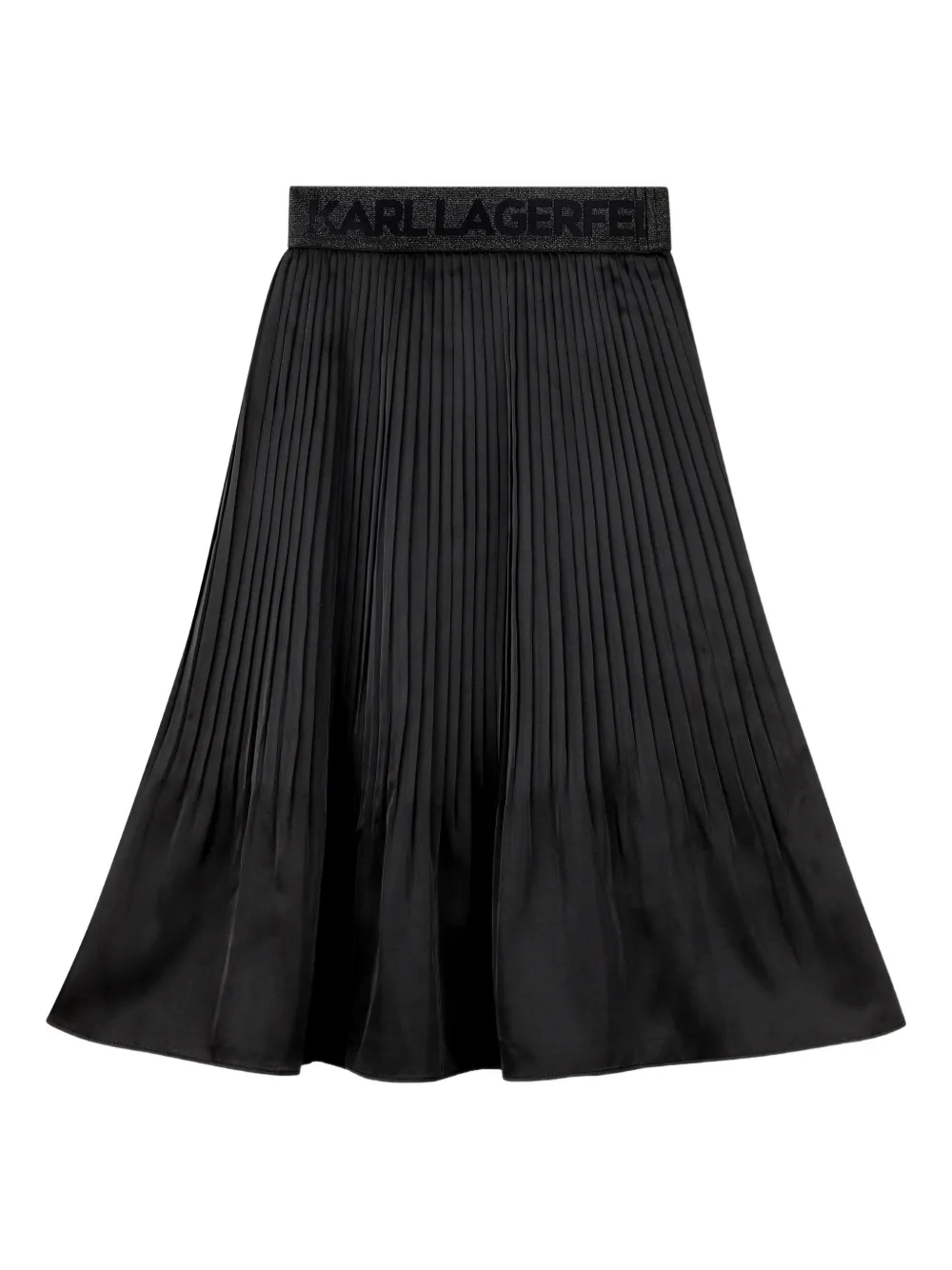 Karl Lagerfeld Kids Plooirok met logodetail Zwart