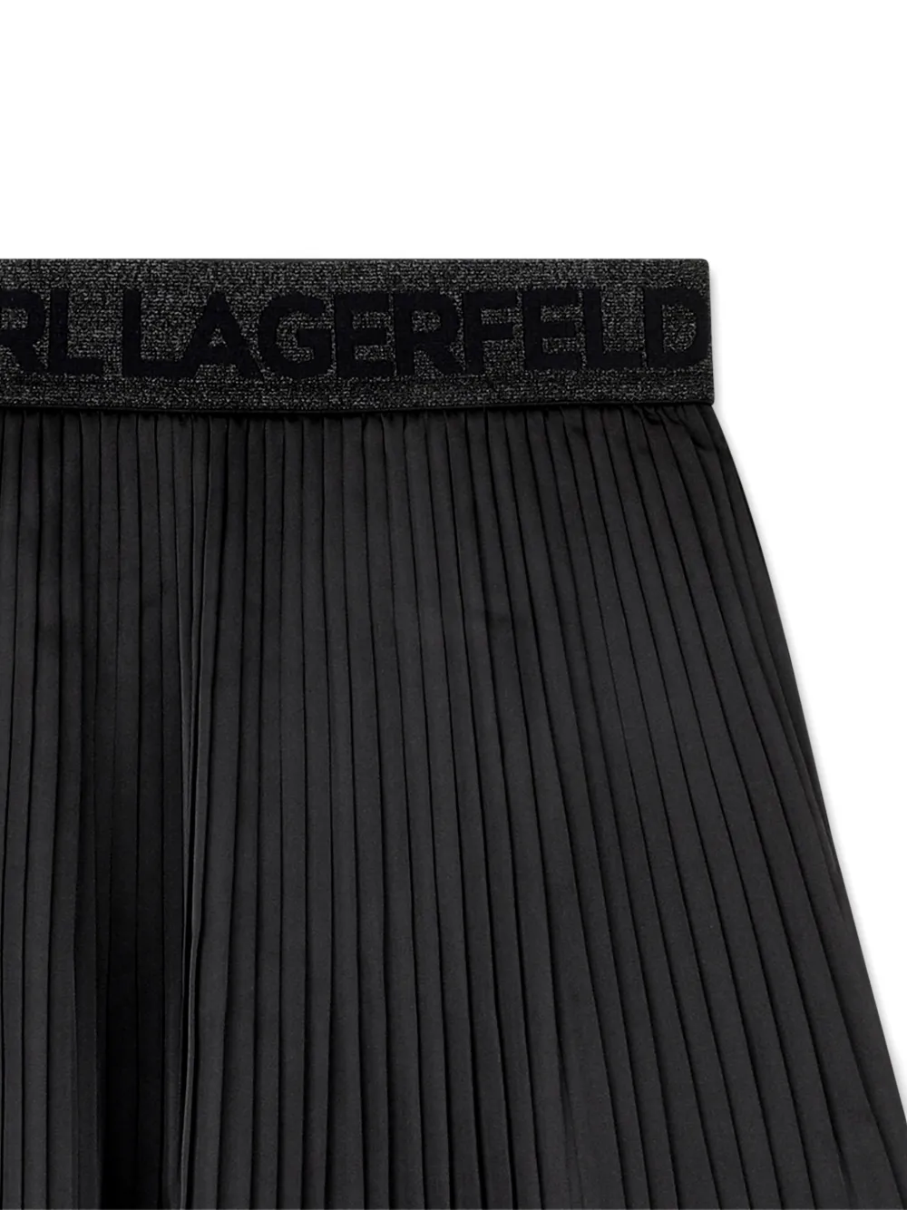 Karl Lagerfeld Kids Plooirok met logodetail Zwart