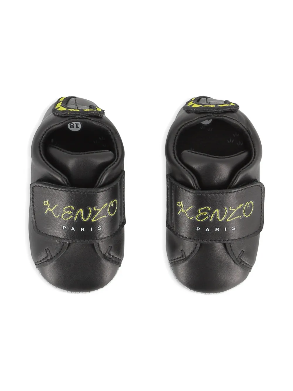 Kenzo Kids Slofjes met geborduurd logo Zwart