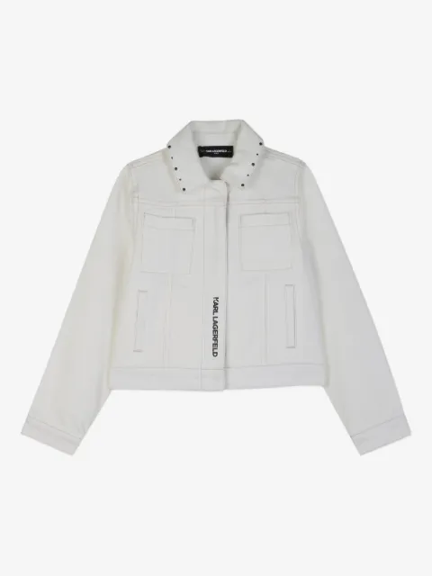 Karl Lagerfeld Kids chamarra con apliques