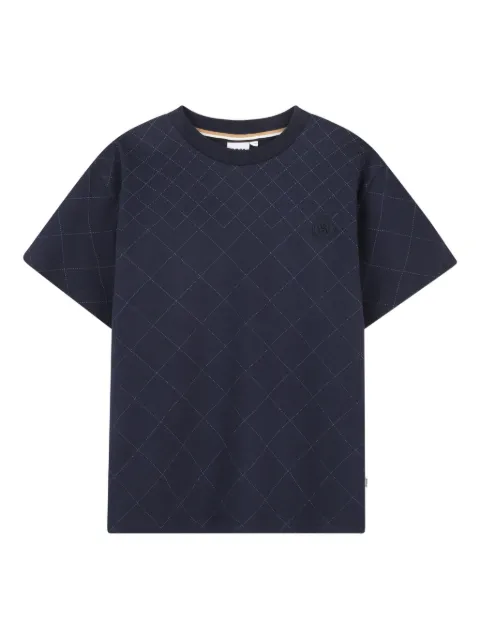 BOSS Kidswear playera con estampado de rombos