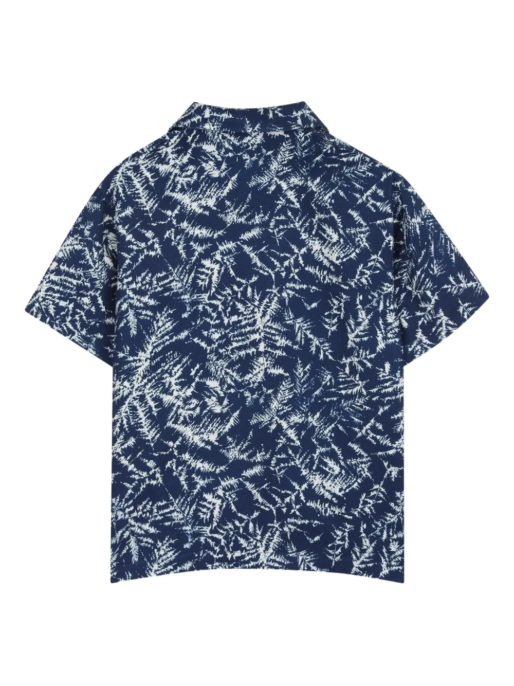 HUGO KIDS Shirt met bloemenpatroon en korte mouwen Blauw