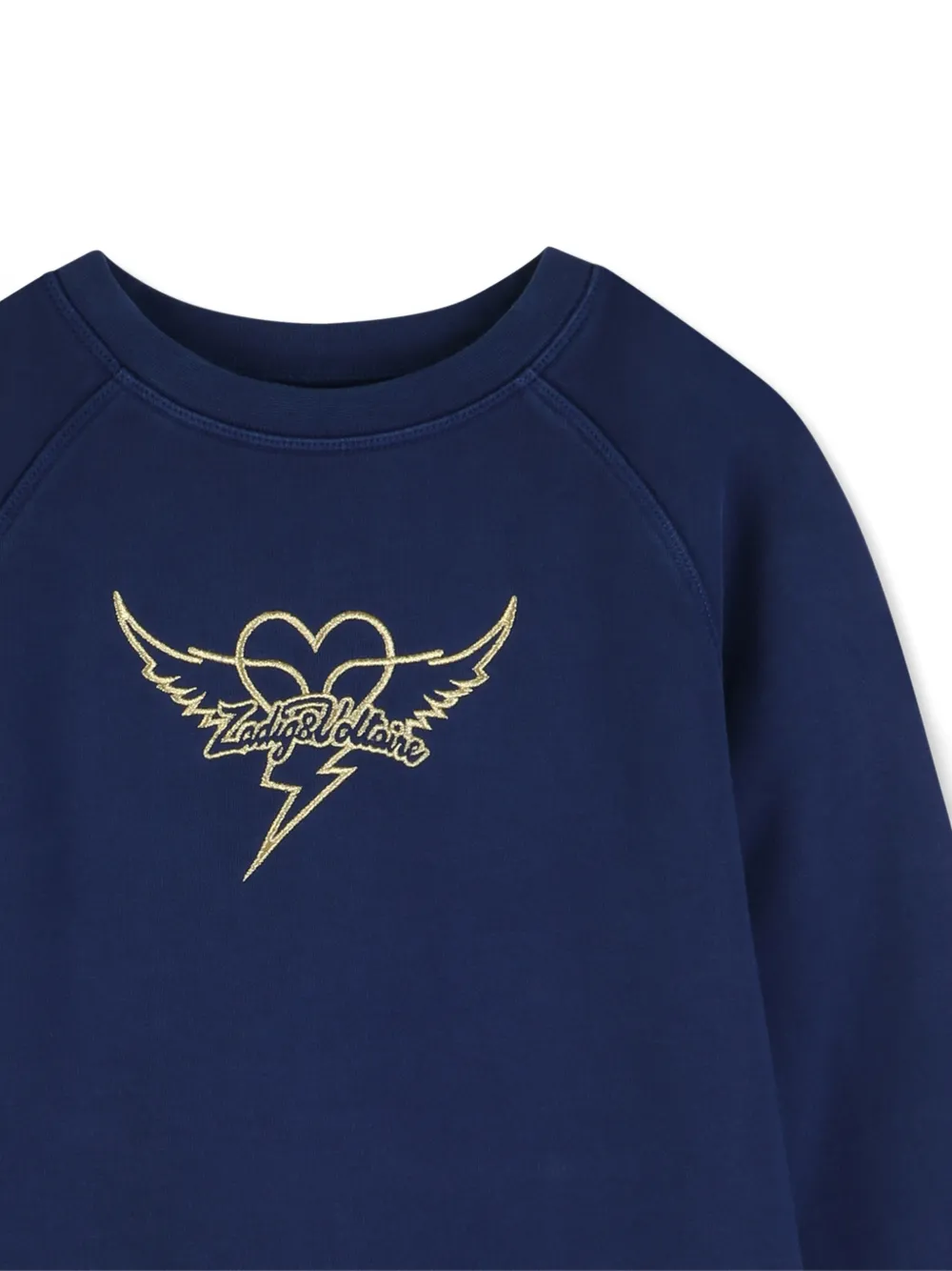 Zadig & Voltaire Kids Sweater met grafische print Blauw