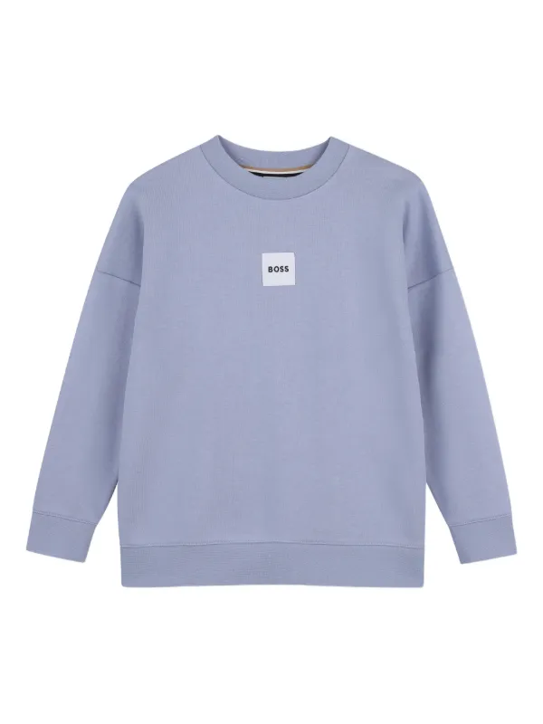 BOSS Kidswear スクエアロゴ スウェットシャツ | ブルー | FARFETCH JP