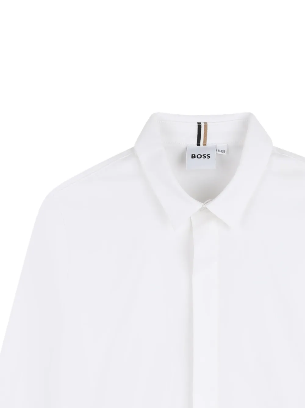 BOSS Kidswear Shirt met lange mouwen Wit