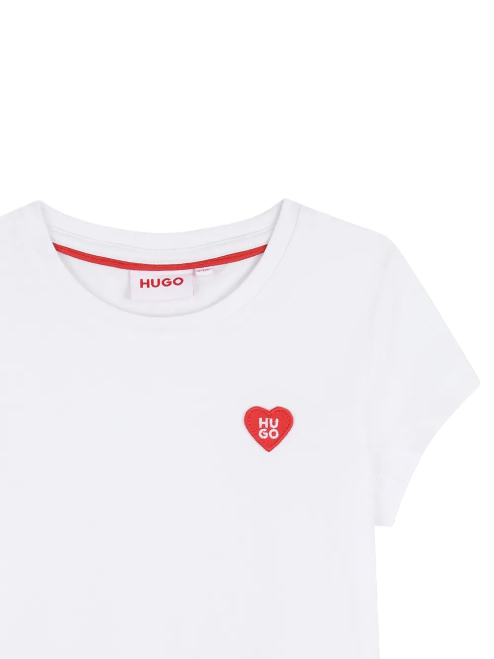 HUGO KIDS T-shirt met hart-motief Wit