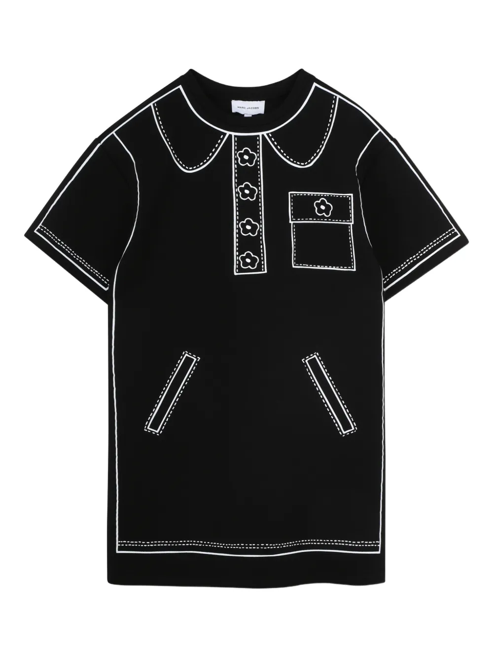 Marc Jacobs Kids Abito con ricamo - Nero