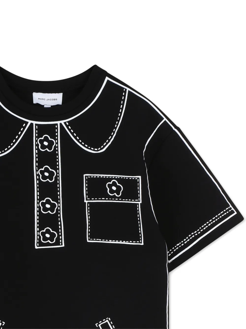 Marc Jacobs Kids Jurk met borduurwerk Zwart
