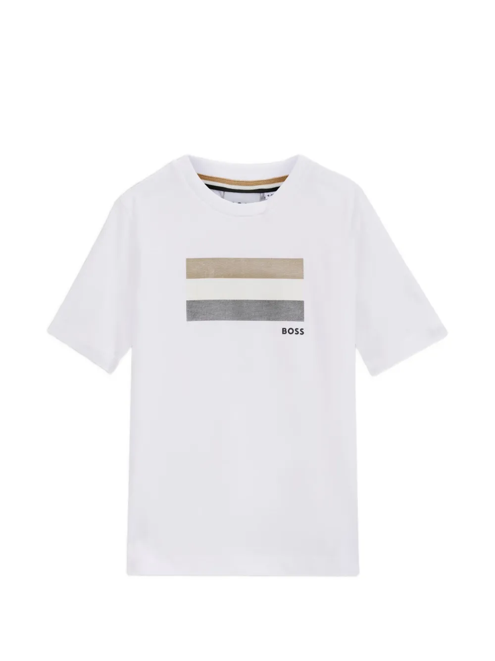 BOSS Kidswear T-shirt a righe - Bianco