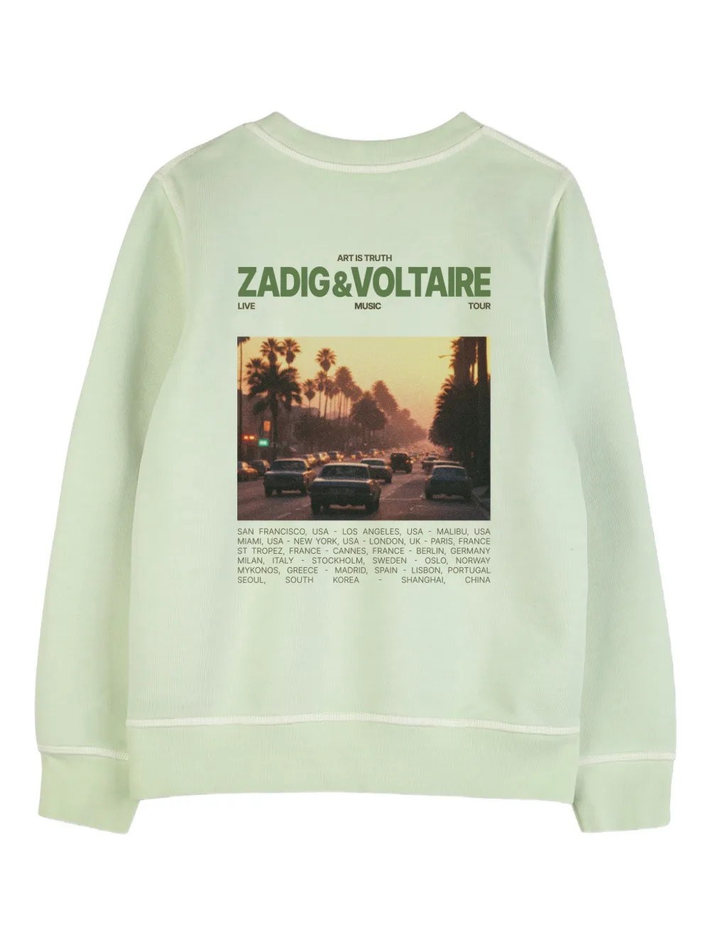 Zadig & Voltaire Kids Sweater met print Groen