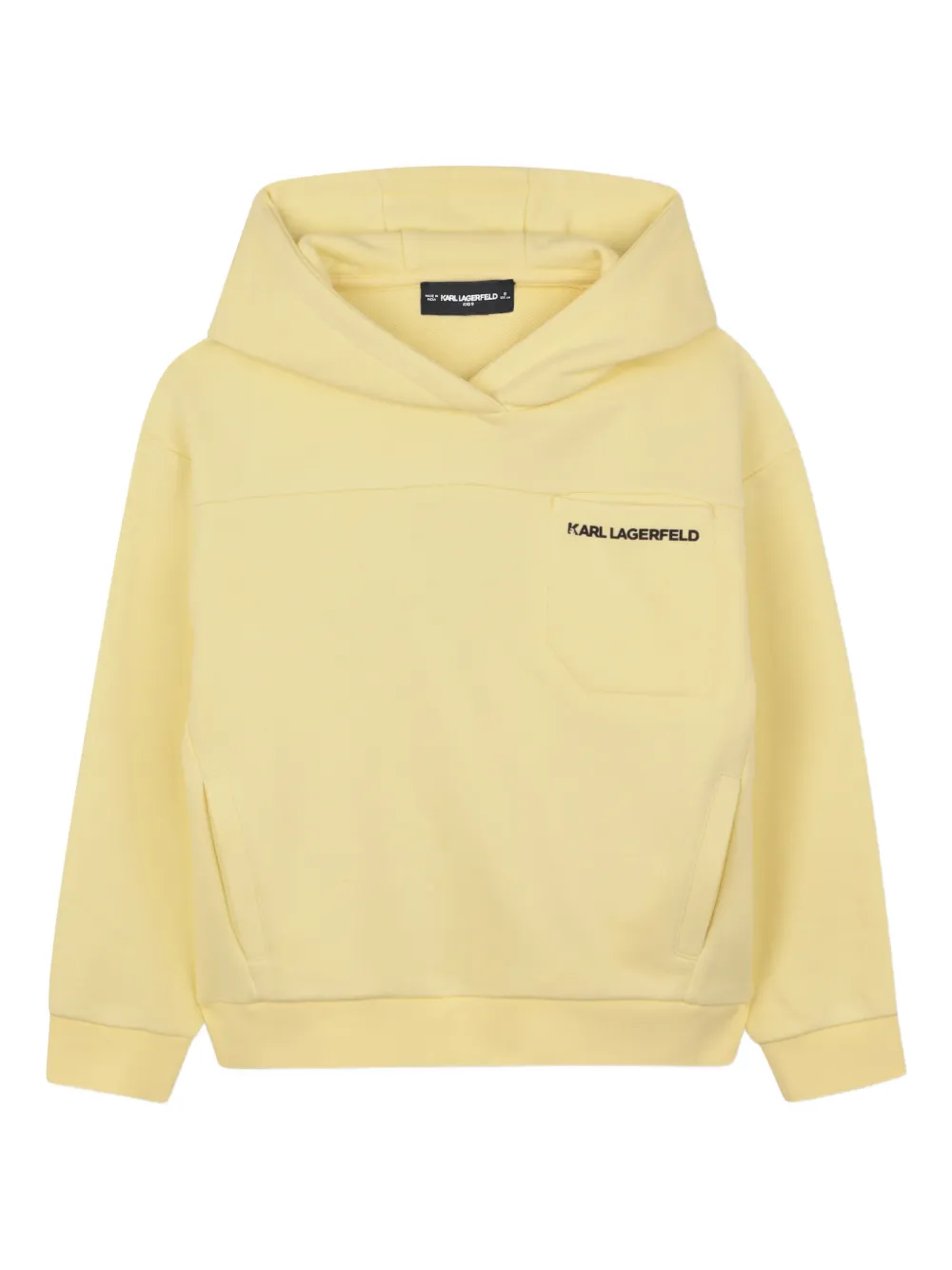 Karl Lagerfeld Kids Felpa con cappuccio e logo - Giallo