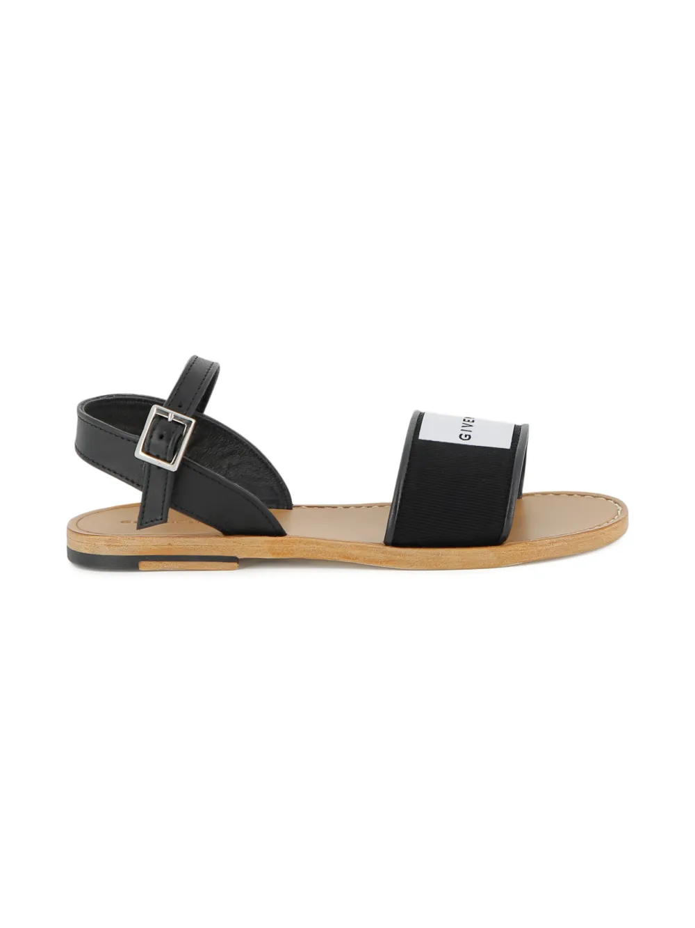 Givenchy Kids Sandalen met logobandje Zwart