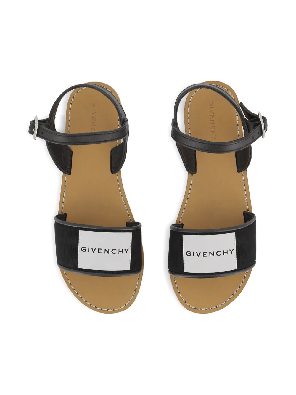 Givenchy Kids Sandalen met logobandje Zwart