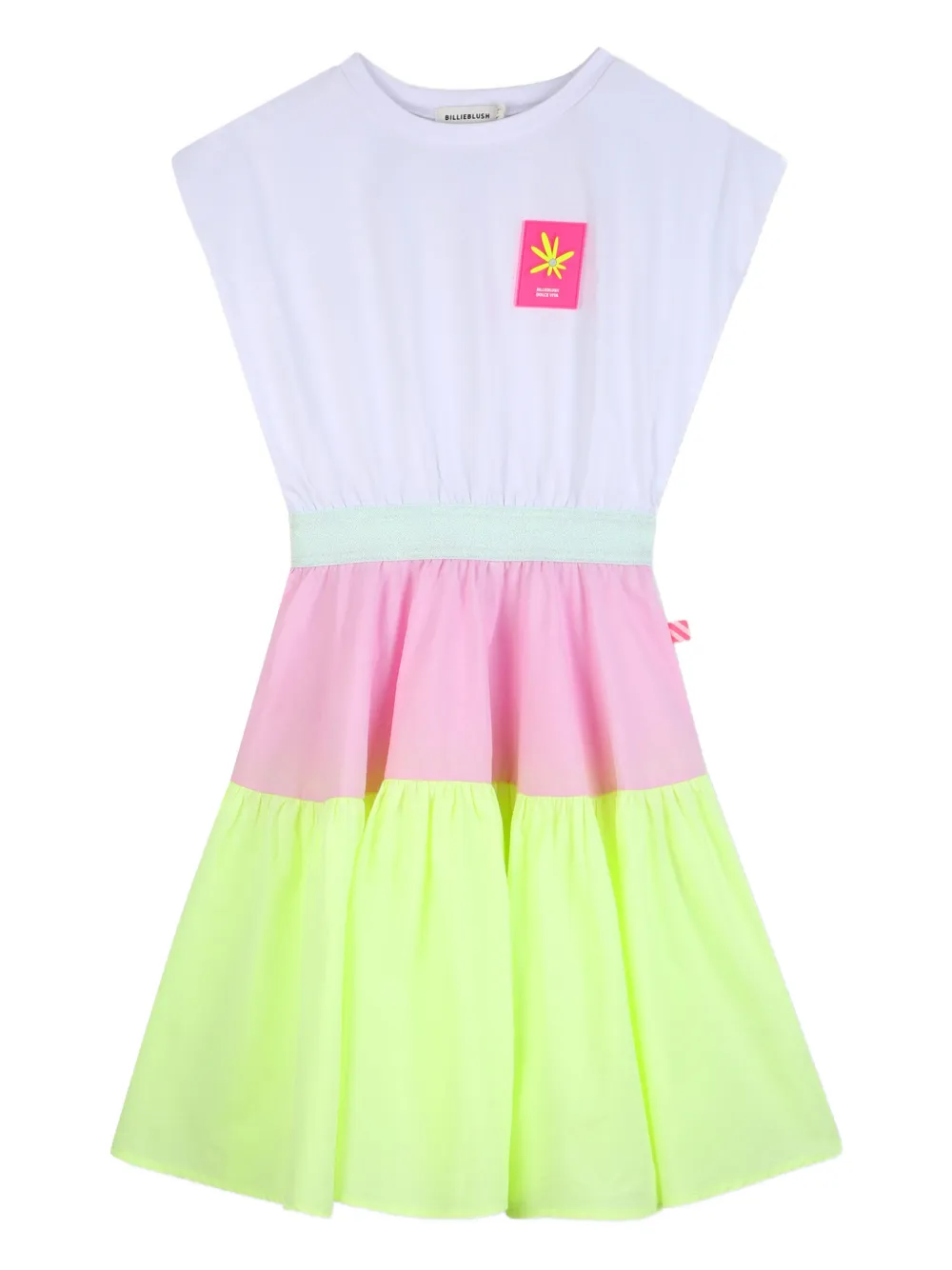 Billieblush Abito con applicazione logo - Bianco