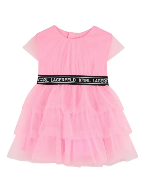 Karl Lagerfeld Kids tiered logo dress