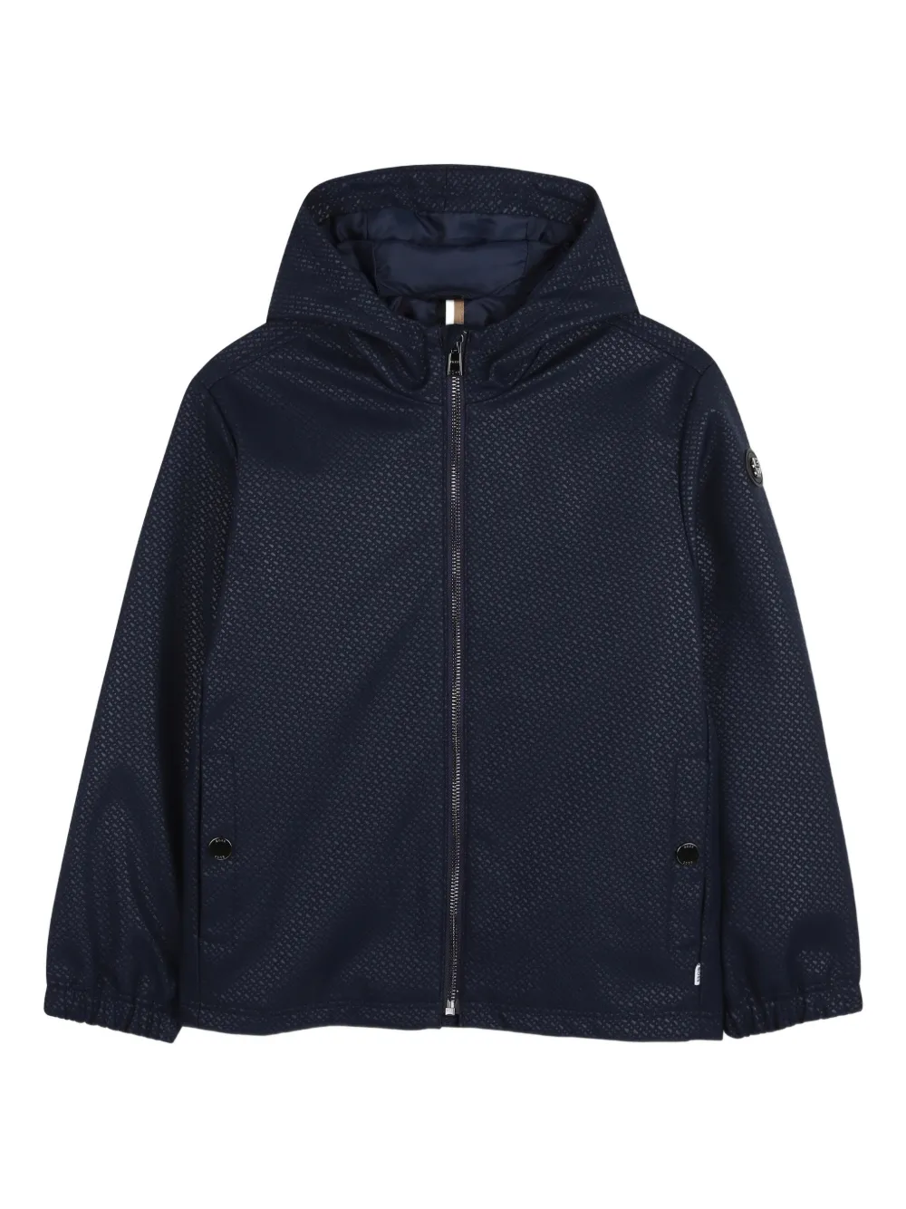BOSS Kidswear Giacca a vento con monogramma - Blu