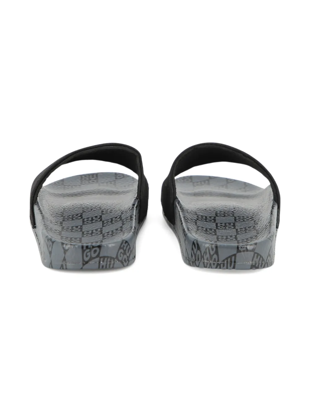 HUGO KIDS Slippers met print Grijs