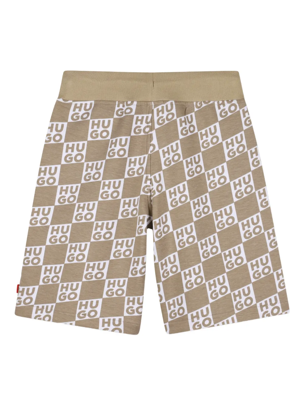 HUGO KIDS Shorts met monogram patroon Beige
