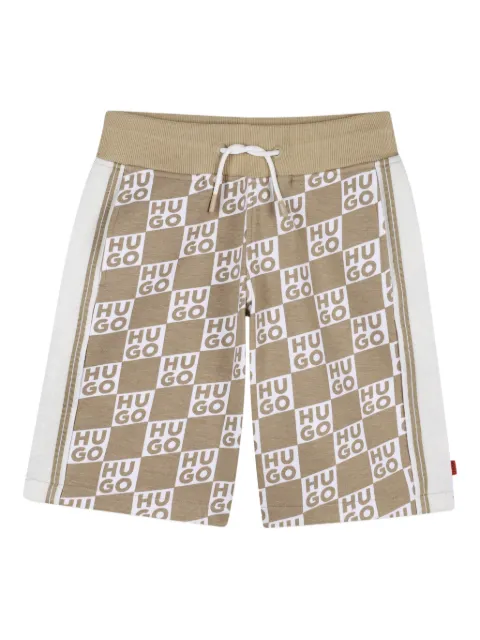 HUGO KIDS Short com padronagem monogramada
