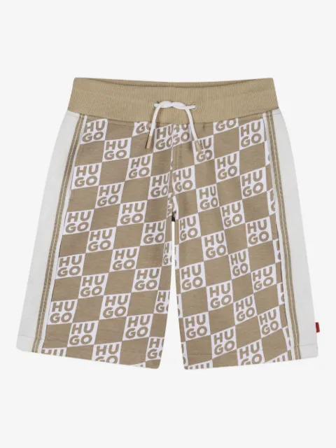 HUGO KIDS monogram-patterned shorts