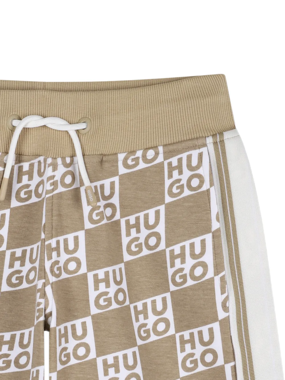 HUGO KIDS Shorts met monogram patroon Beige