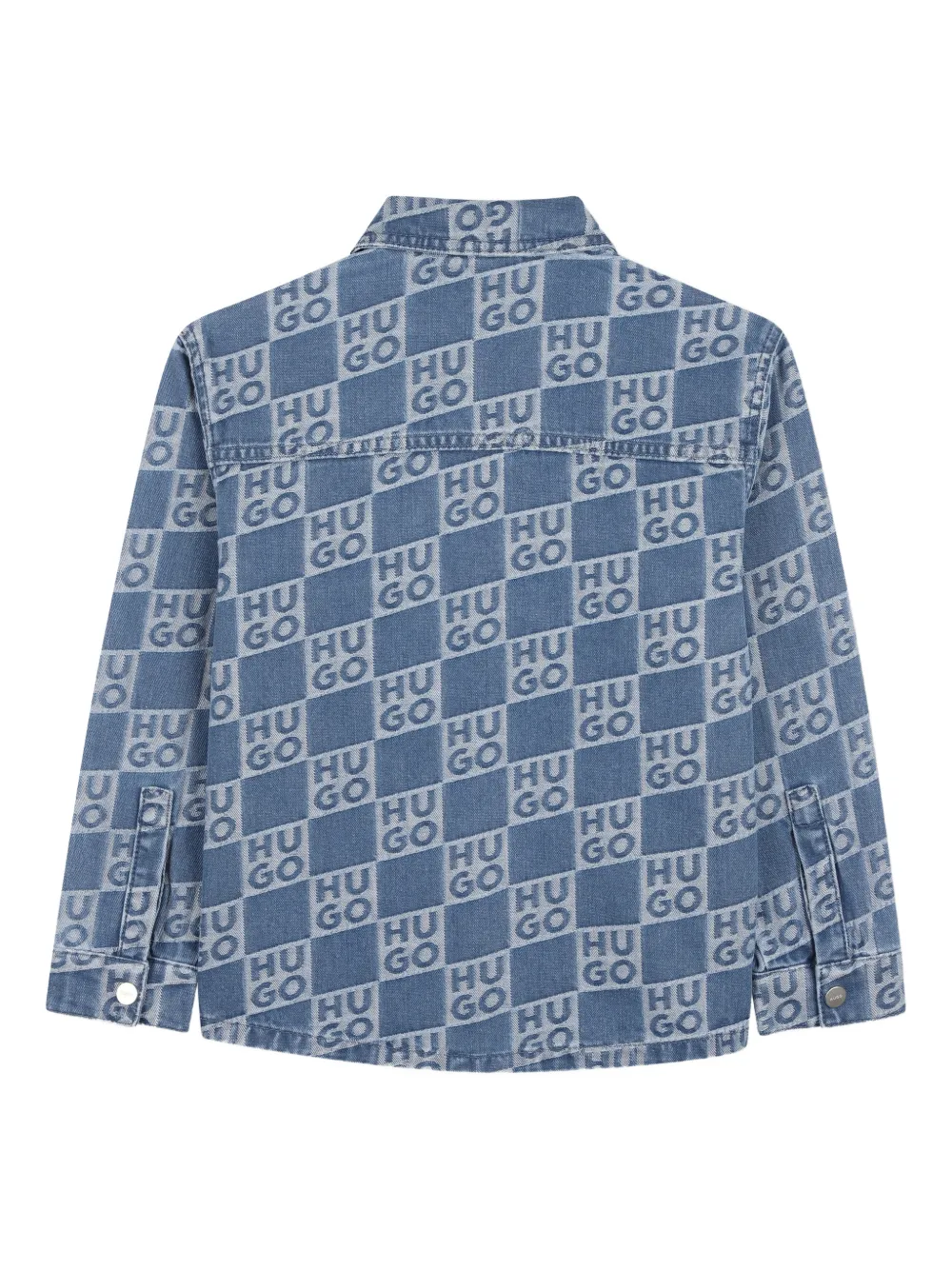 HUGO KIDS Spijkershirt met lange mouwen Blauw