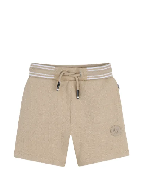 BOSS Kidswear logo striped-waistband shorts