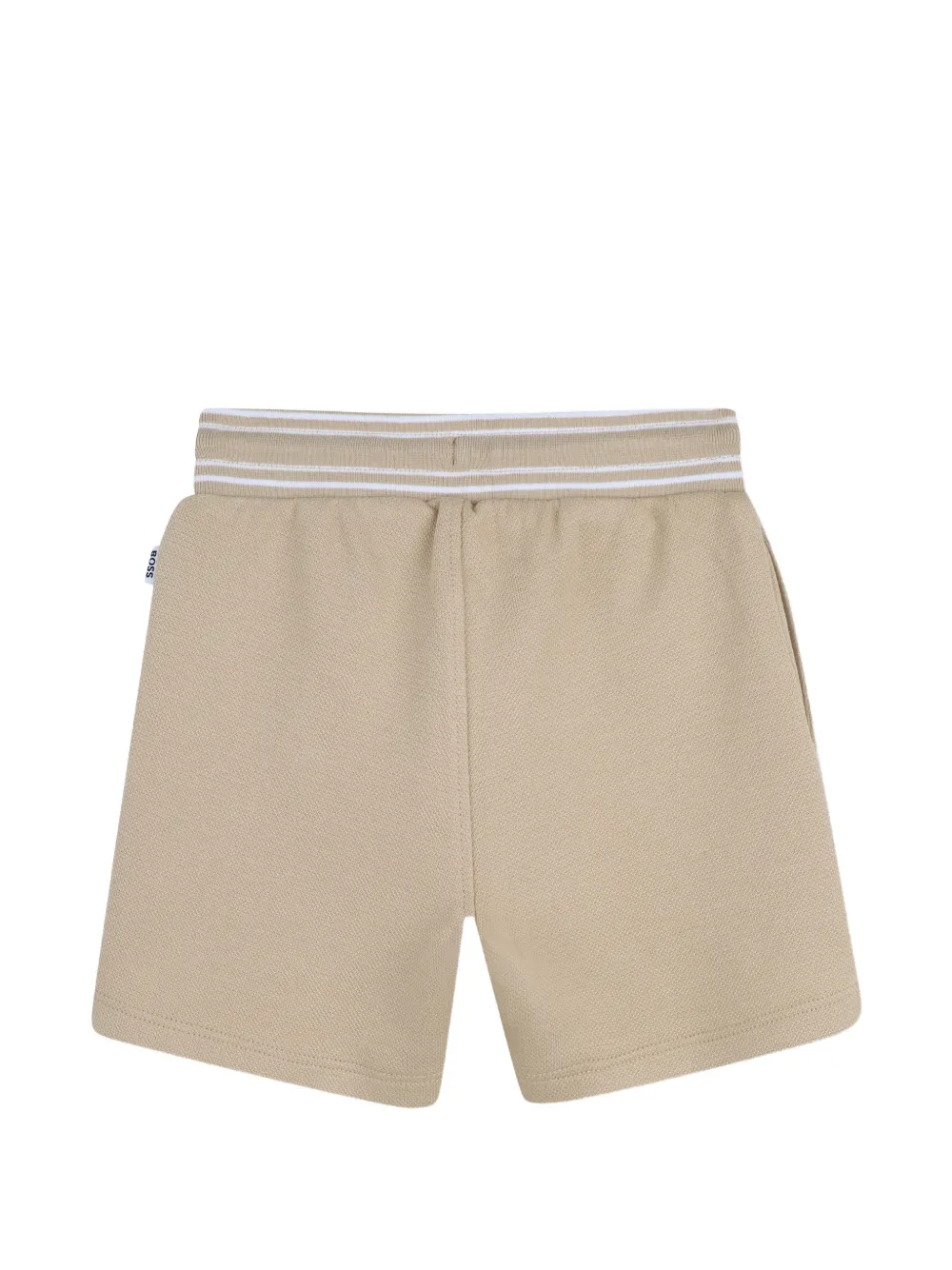 BOSS Kidswear Shorts met gestreepte tailleband Beige