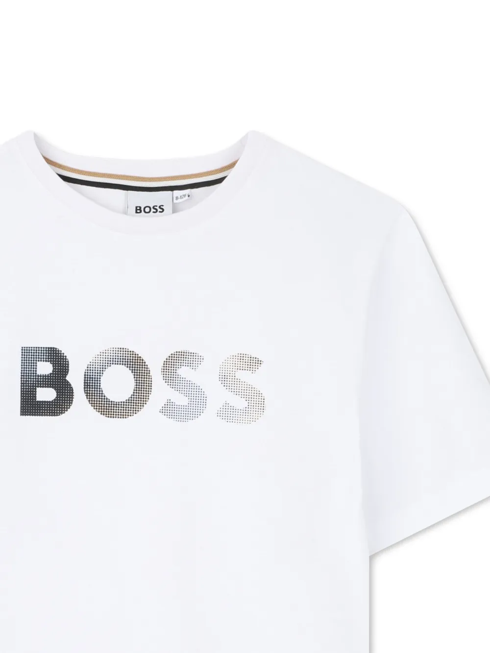 BOSS Kidswear T-shirt met logoprint en korte mouwen Wit