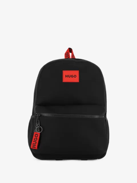 HUGO KIDS logo-patch backpack