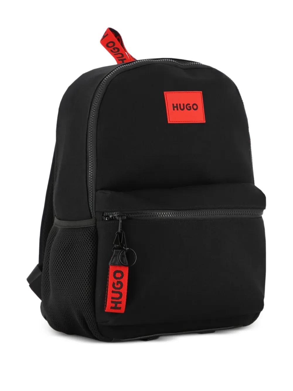  Hugo Kids Mochila Con Parche Del Logo - Negro 
