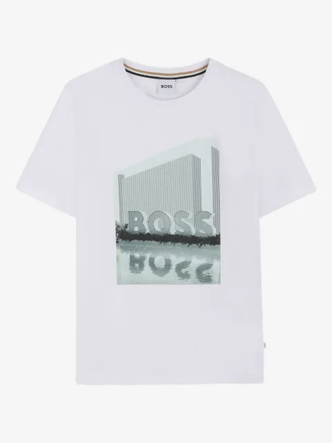 BOSS Kidswear playera manga corta con estampado gráfico