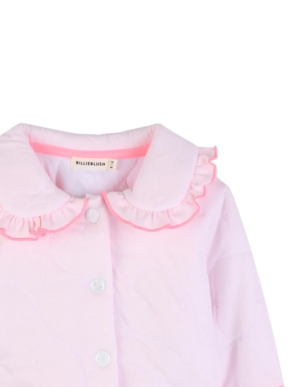 Billieblush Ruffled-collar Quilted Cardigan - Pink 