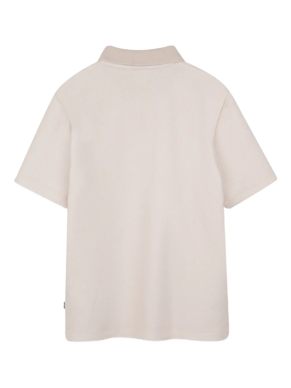  Boss Kidswear Patterned Short-sleeve Polo Shirt - Neutrals 