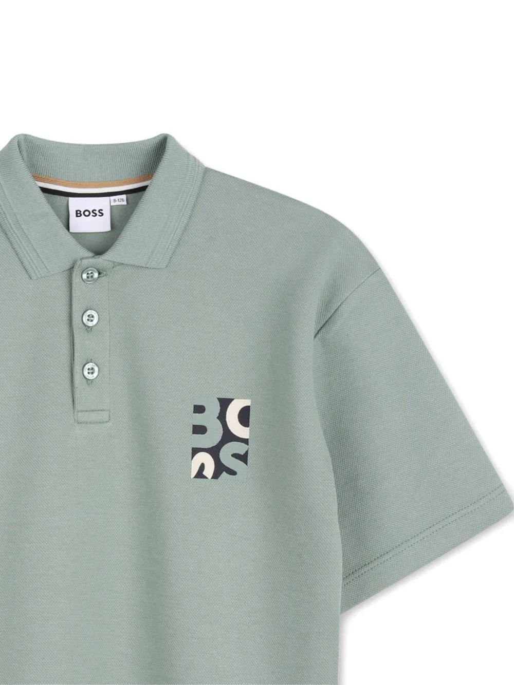 BOSS Kidswear Poloshirt met korte mouwen Groen