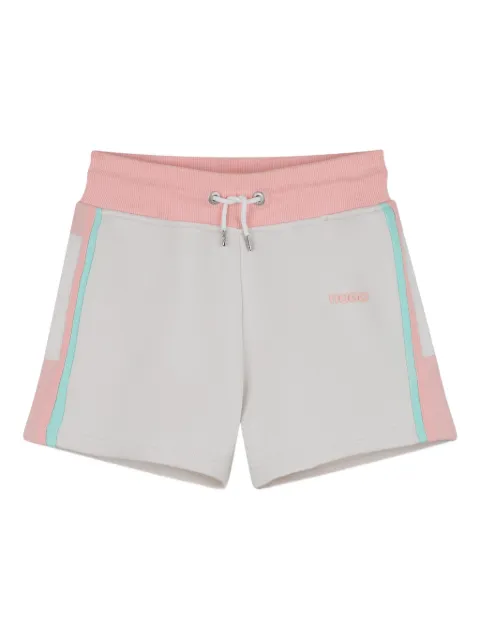 HUGO KIDS striped drawstring shorts