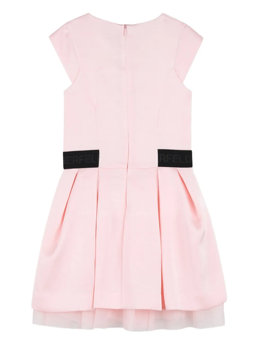 Karl Lagerfeld Kids Jurk met logo tailleband Roze