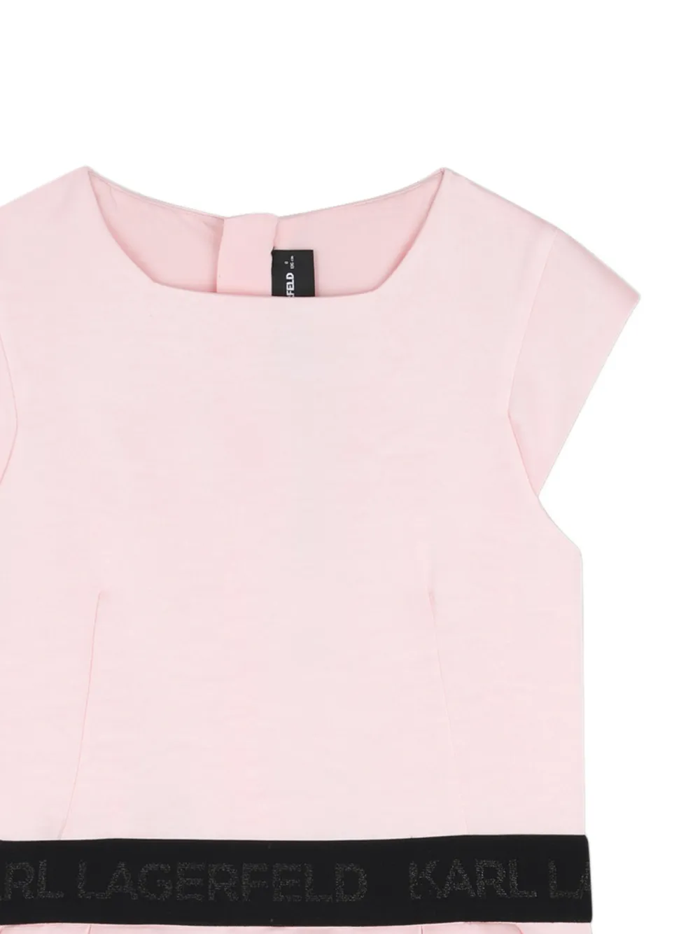 Karl Lagerfeld Kids Jurk met logo tailleband Roze