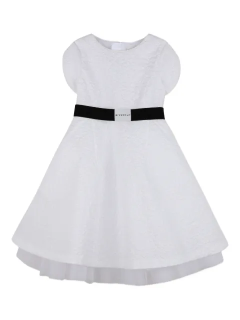 Givenchy Kids Vestido texturizado com cinto