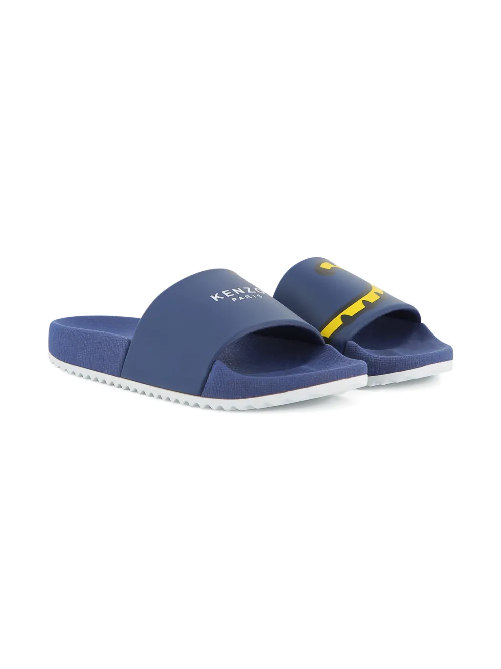 Kenzo Kids Sandali slides con logo - Blu