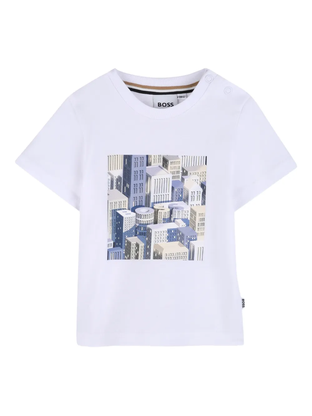 BOSS Kidswear T-shirt a maniche corte con stampa grafica - Bianco