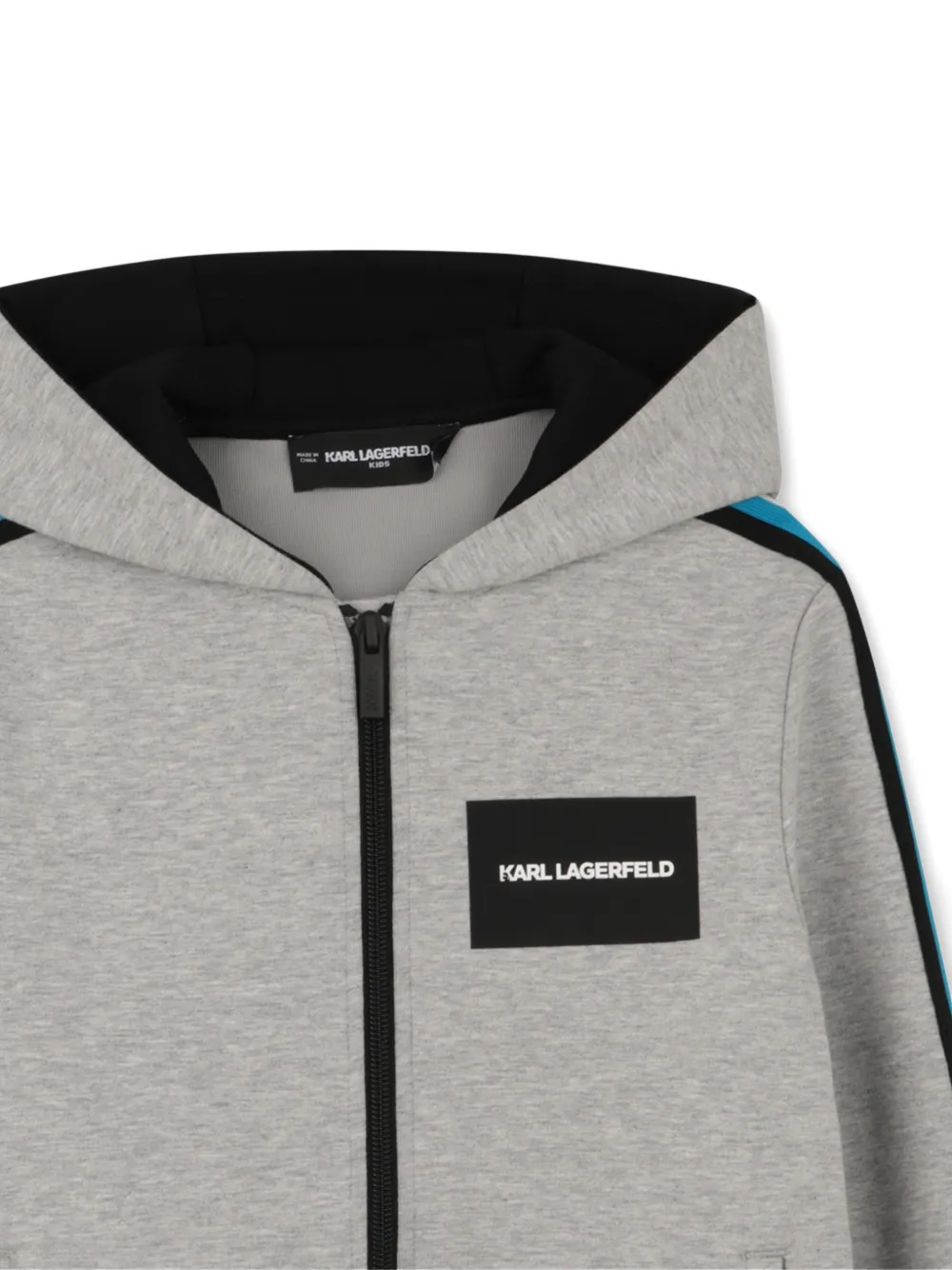 Karl Lagerfeld Kids Hoodie met rits Grijs