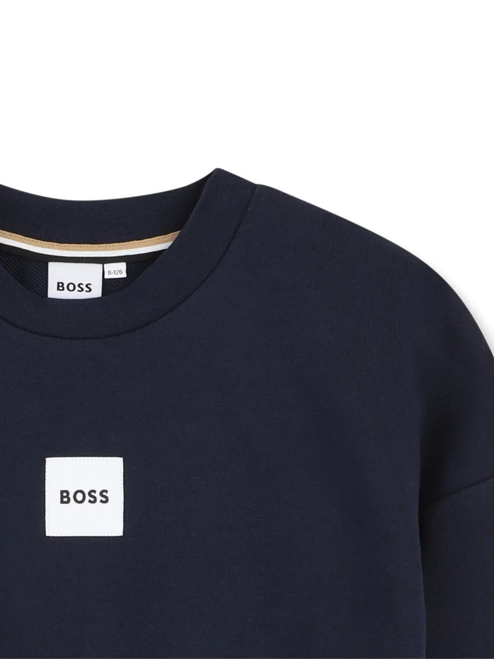 BOSS Kidswear Sweater met vierkante patch Blauw