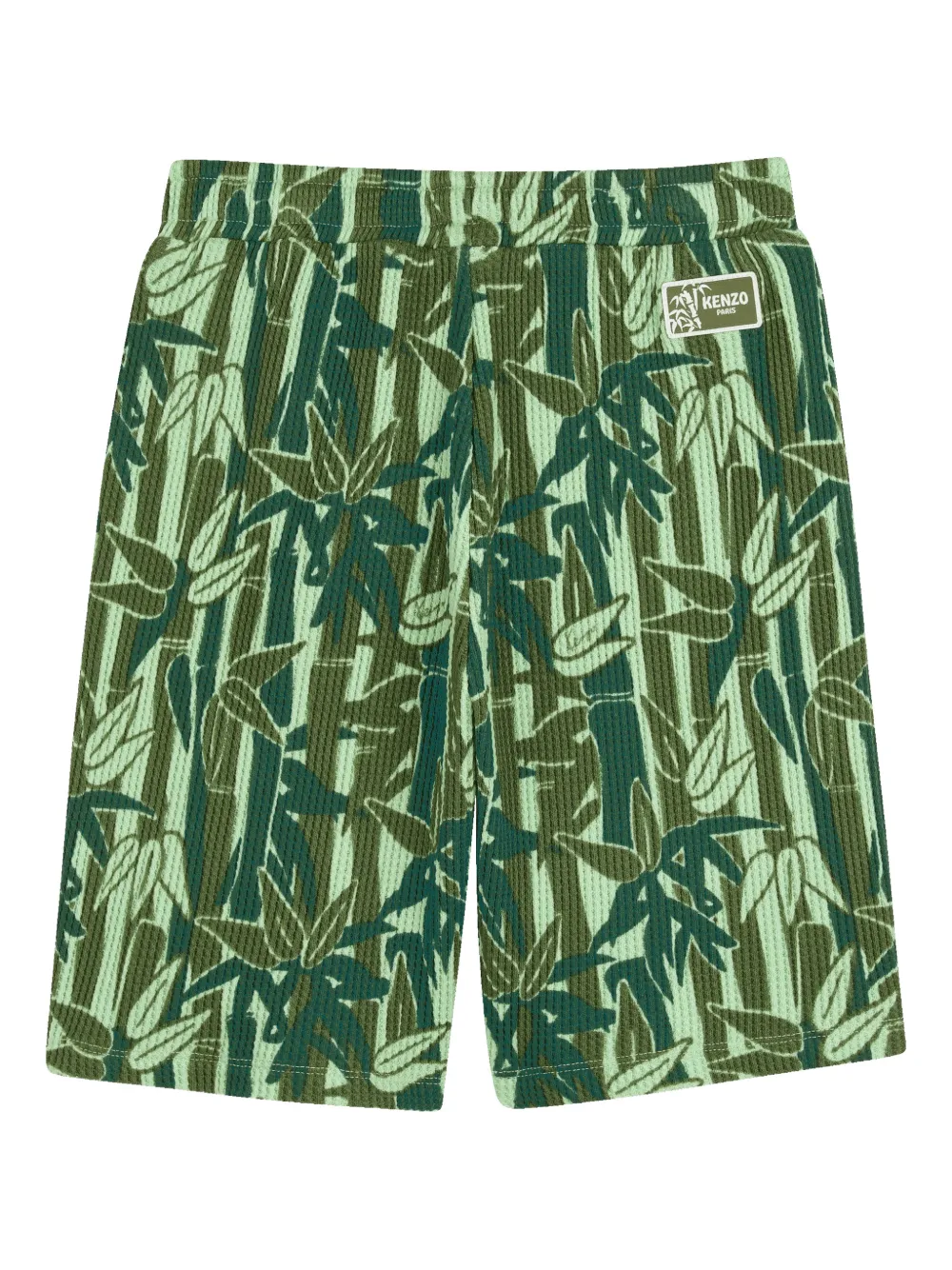  Kenzo Kids Leaf-print Bermuda Shorts - Green 