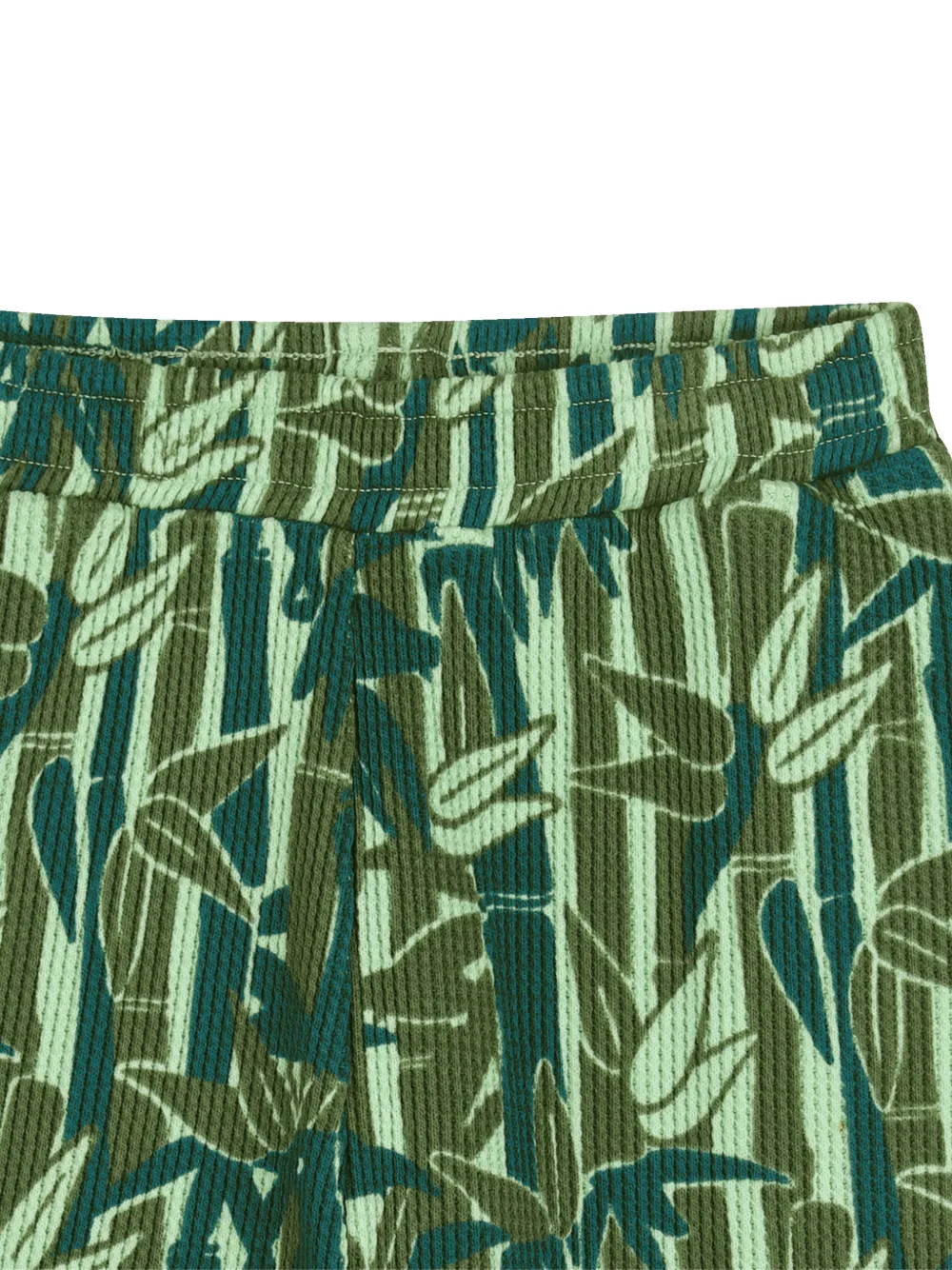  Kenzo Kids Leaf-print Bermuda Shorts - Green 